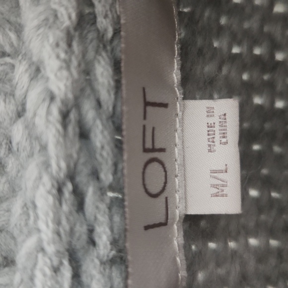 LOFT | Cable Knit Poncho - Picture 9 of 9